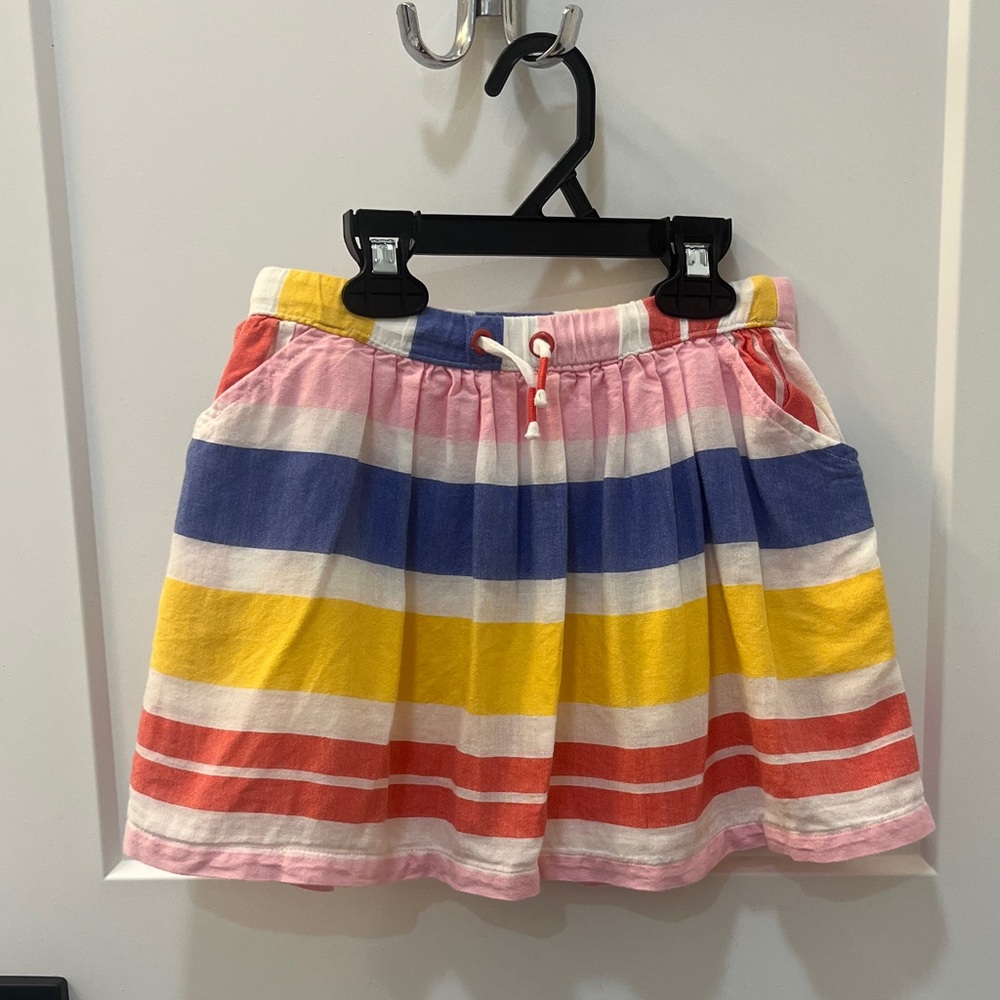 Cat & Jack Girls Striped Multicolor Lined Summer Skirt, Size S 6/6x